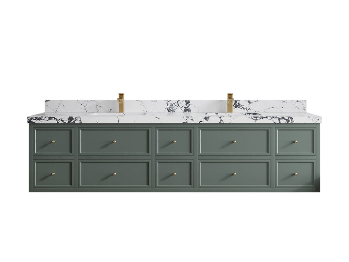 Roswell Floating 84 in. W x 22 in. D Double Sink Bathroom Vanity - photo 39