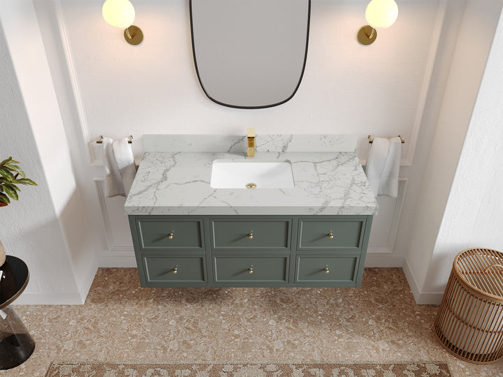 Roswell Floating 48 in. W x 22 in. D Single Sink Bathroom Vanity - photo 40