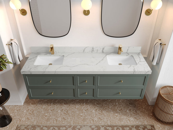 Roswell Floating 72 in. W x 22 in. D Double Sink Bathroom Vanity - photo 40