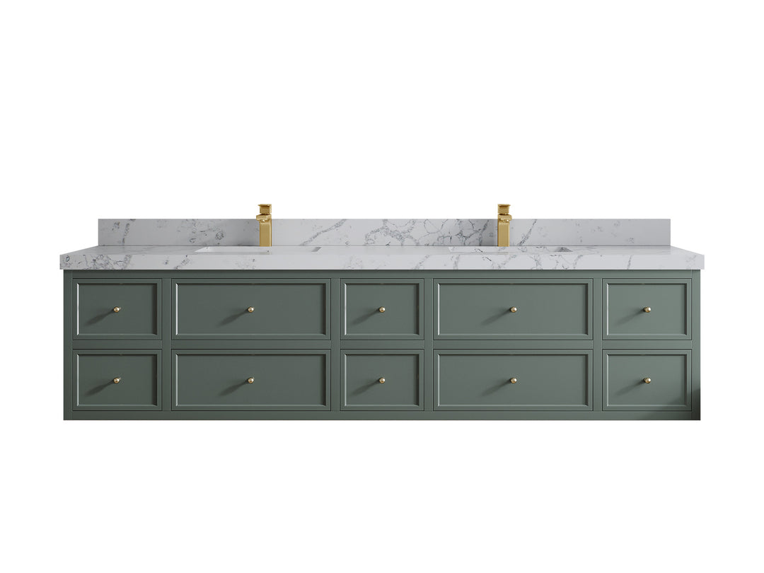 Roswell Floating 84 in. W x 22 in. D Double Sink Bathroom Vanity