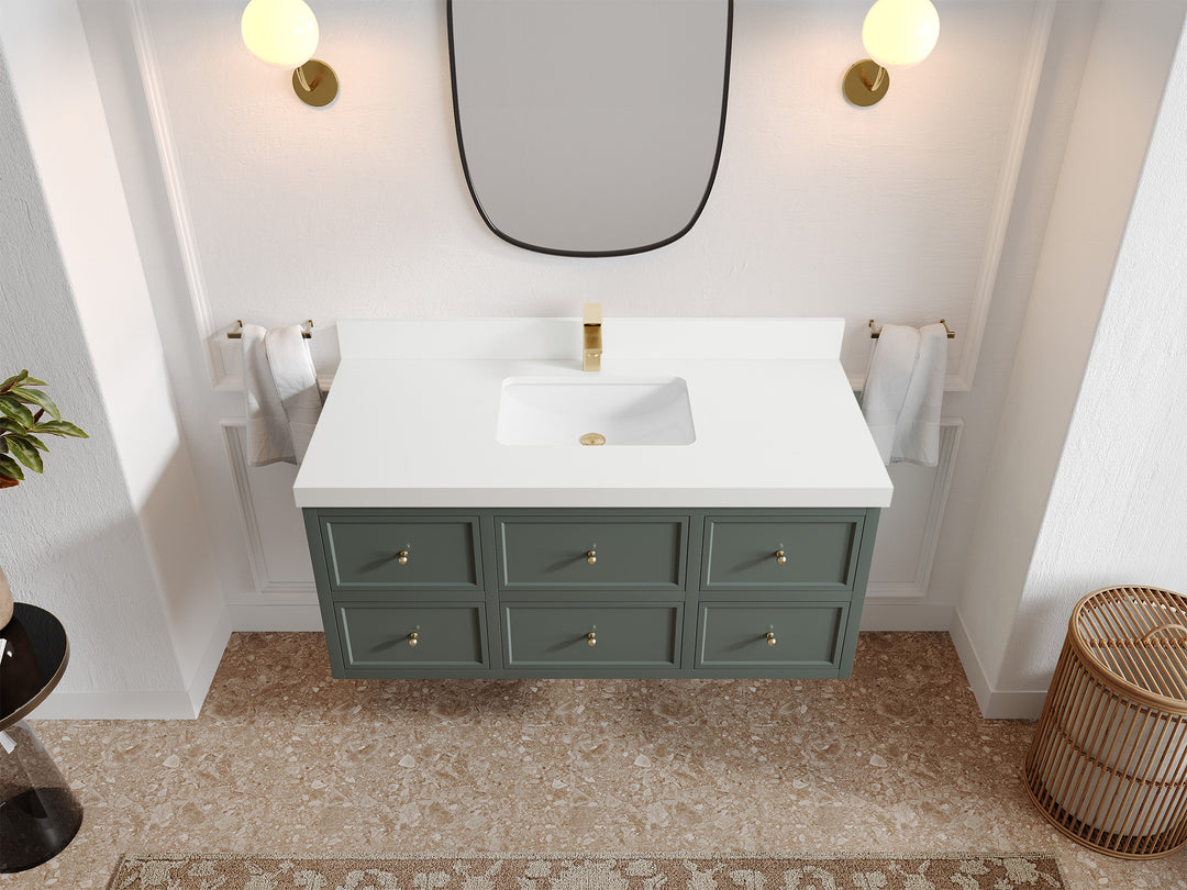 Roswell Floating 48 in. W x 22 in. D Single Sink Bathroom Vanity