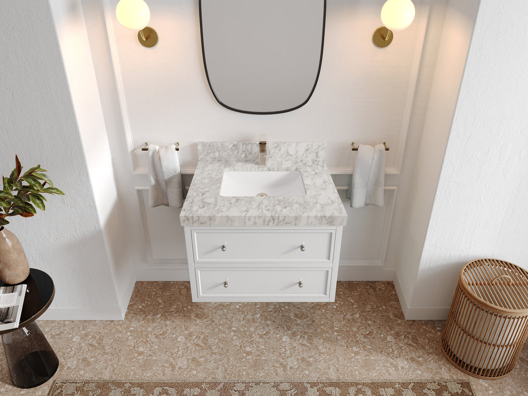 Roswell Floating 30 in. W x 22 in. D Single Sink Bathroom Vanity