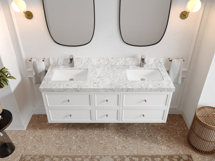 Roswell Floating 60 in. W x 22 in. D Double Sink Bathroom Vanity - photo 10