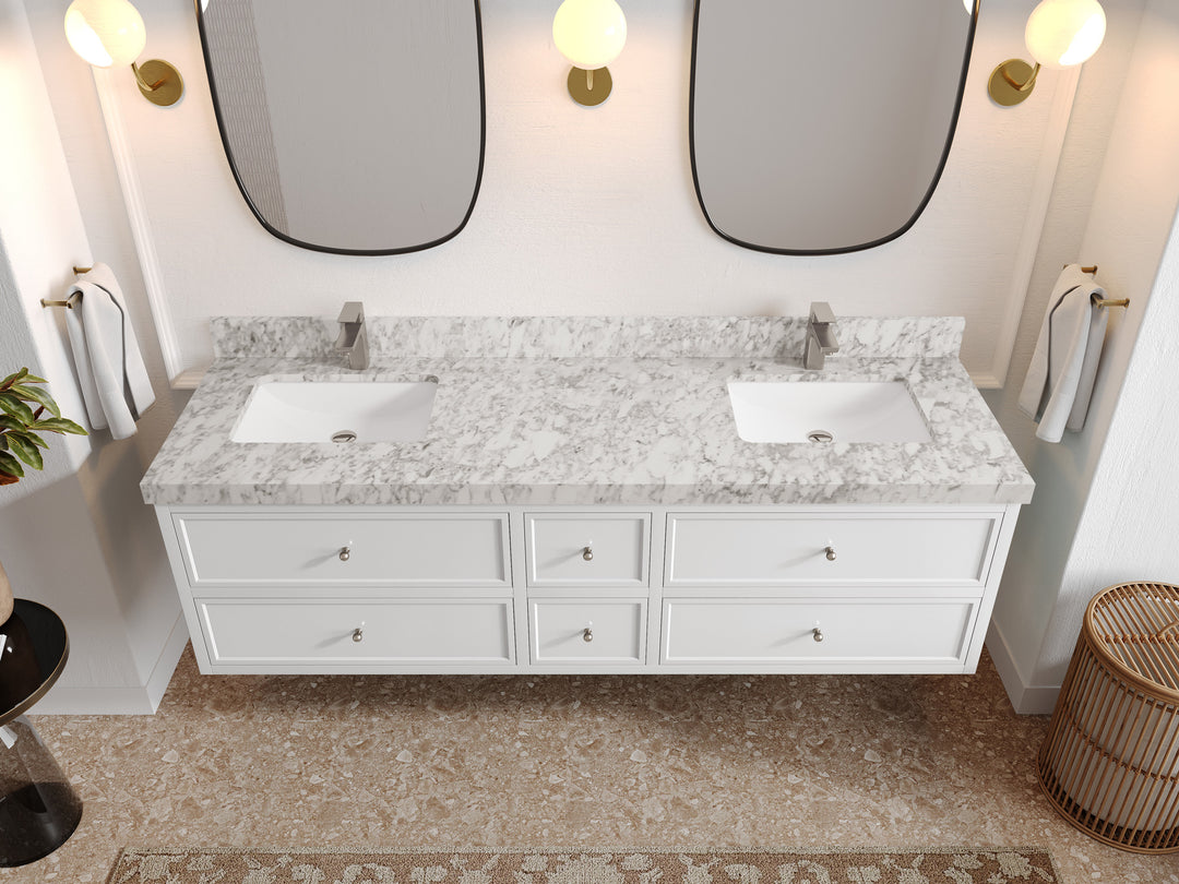 Roswell Floating 72 in. W x 22 in. D Double Sink Bathroom Vanity