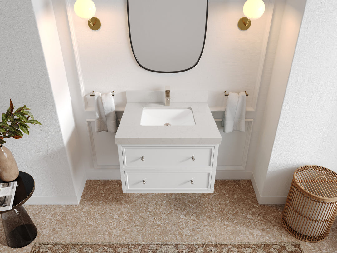 Roswell Floating 30 in. W x 22 in. D Single Sink Bathroom Vanity