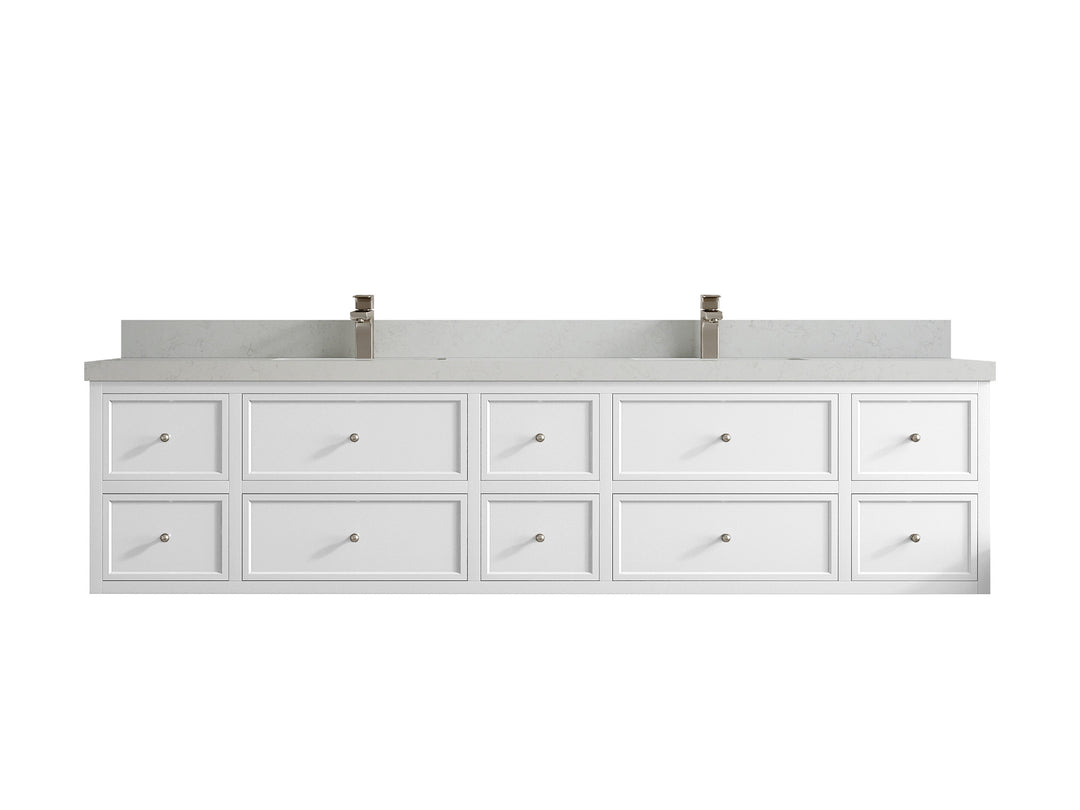 Roswell Floating 84 in. W x 22 in. D Double Sink Bathroom Vanity