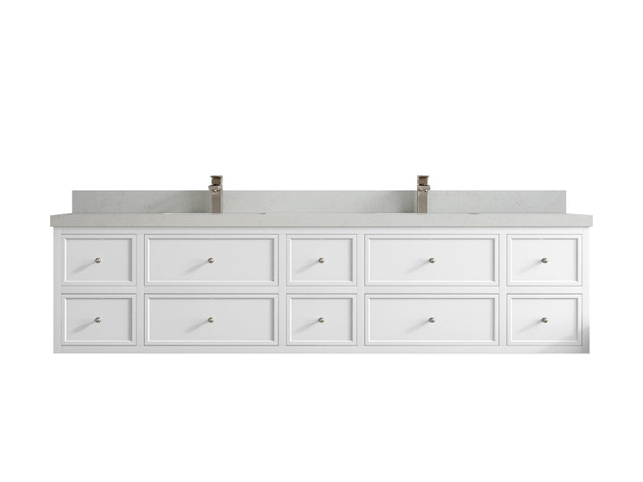 Roswell Floating 84 in. W x 22 in. D Double Sink Bathroom Vanity - photo 13