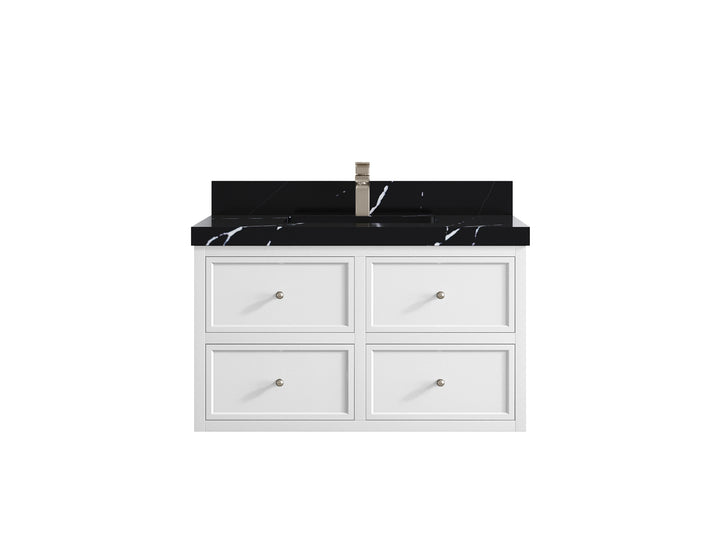 Roswell Floating 36 in. W x 22 in. D Center Sink Bathroom Vanity - photo 9