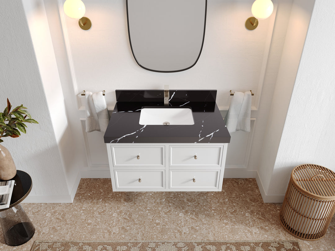Roswell Floating 36 in. W x 22 in. D Center Sink Bathroom Vanity
