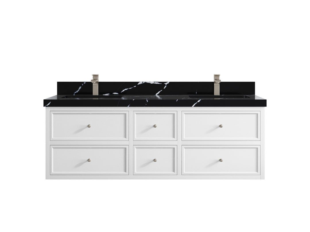 Roswell Floating 60 in. W x 22 in. D Double Sink Bathroom Vanity