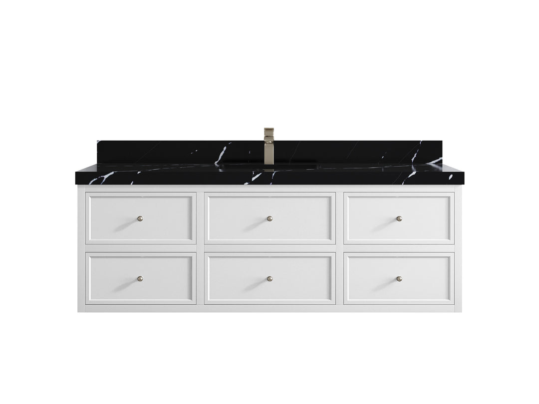 Roswell Floating 60 in. W x 22 in. D Single Sink Bathroom Vanity
