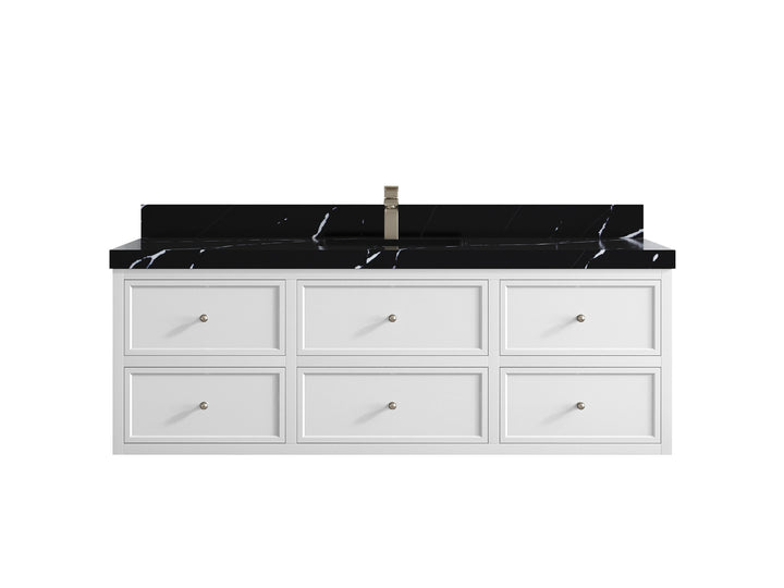 Roswell Floating 60 in. W x 22 in. D Single Sink Bathroom Vanity - photo 9