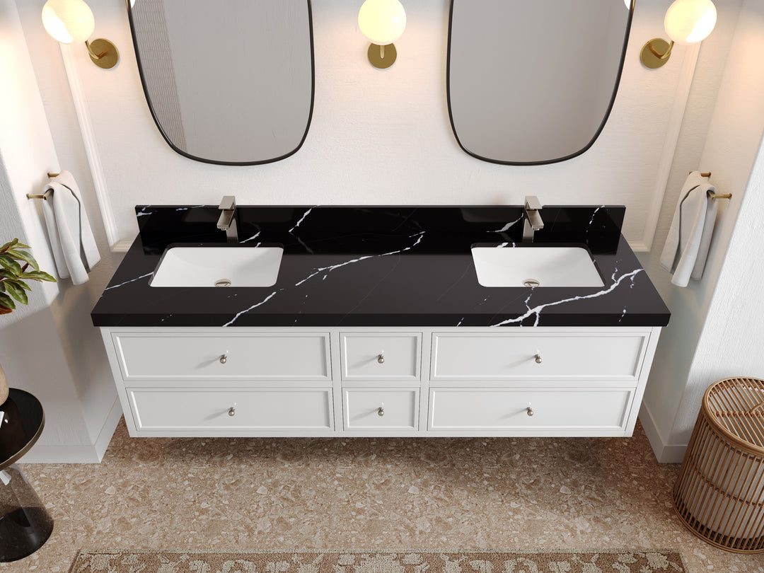 Roswell Floating 72 in. W x 22 in. D Double Sink Bathroom Vanity