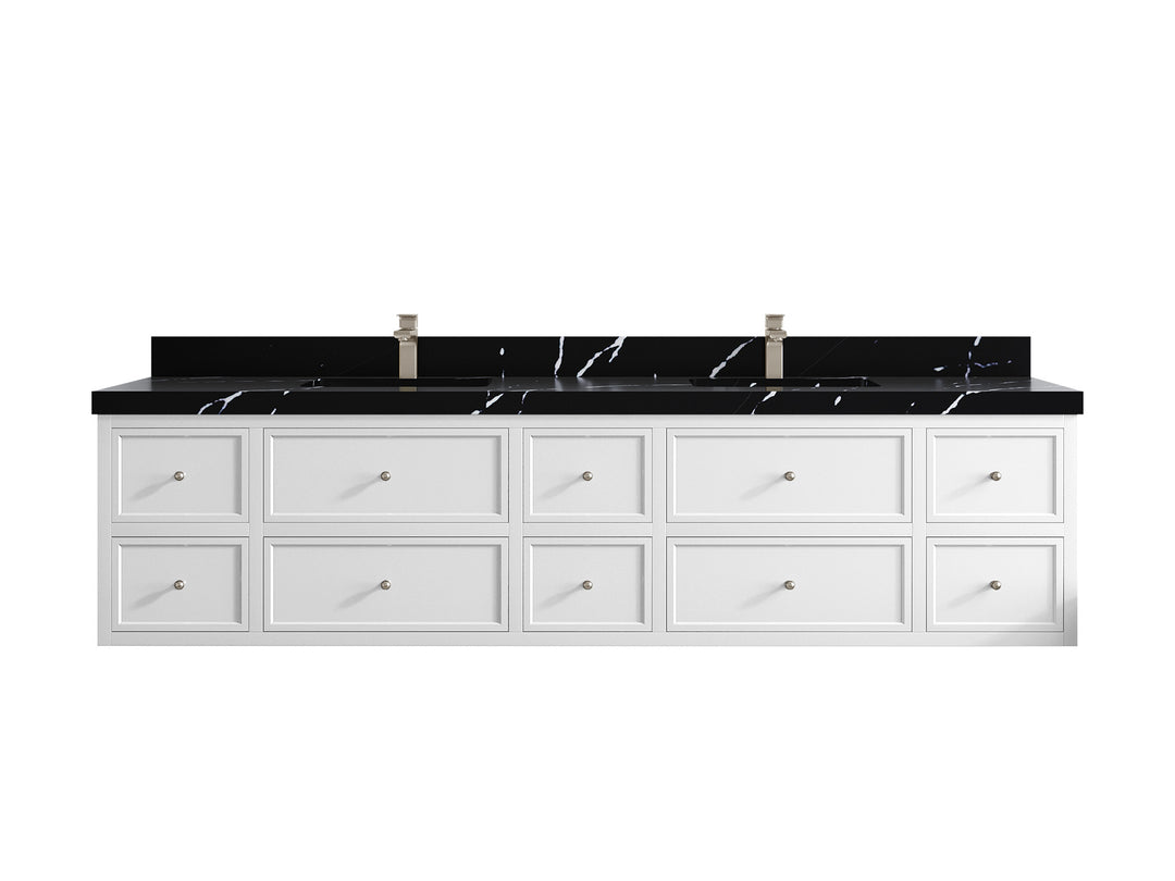 Roswell Floating 84 in. W x 22 in. D Double Sink Bathroom Vanity