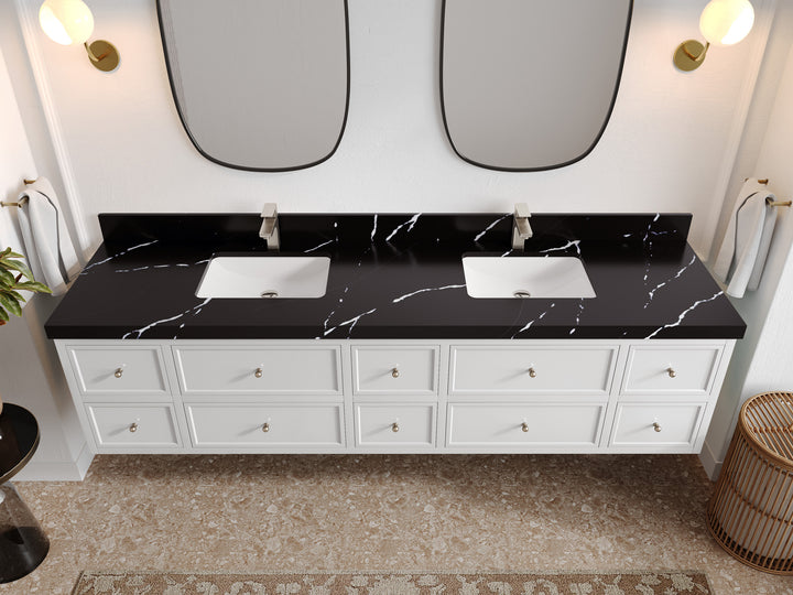Roswell Floating 84 in. W x 22 in. D Double Sink Bathroom Vanity - photo 8