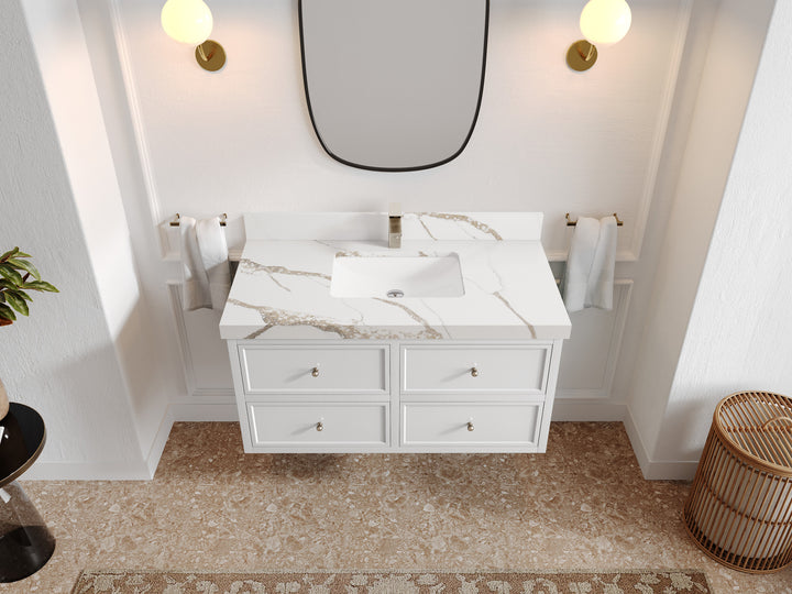 Roswell Floating 42 in. W x 22 in. D Single Sink Bathroom Vanity - photo 14