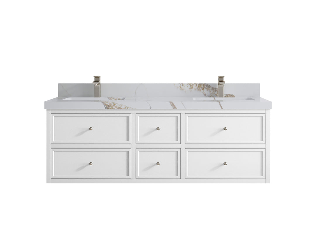 Roswell Floating 60 in. W x 22 in. D Double Sink Bathroom Vanity