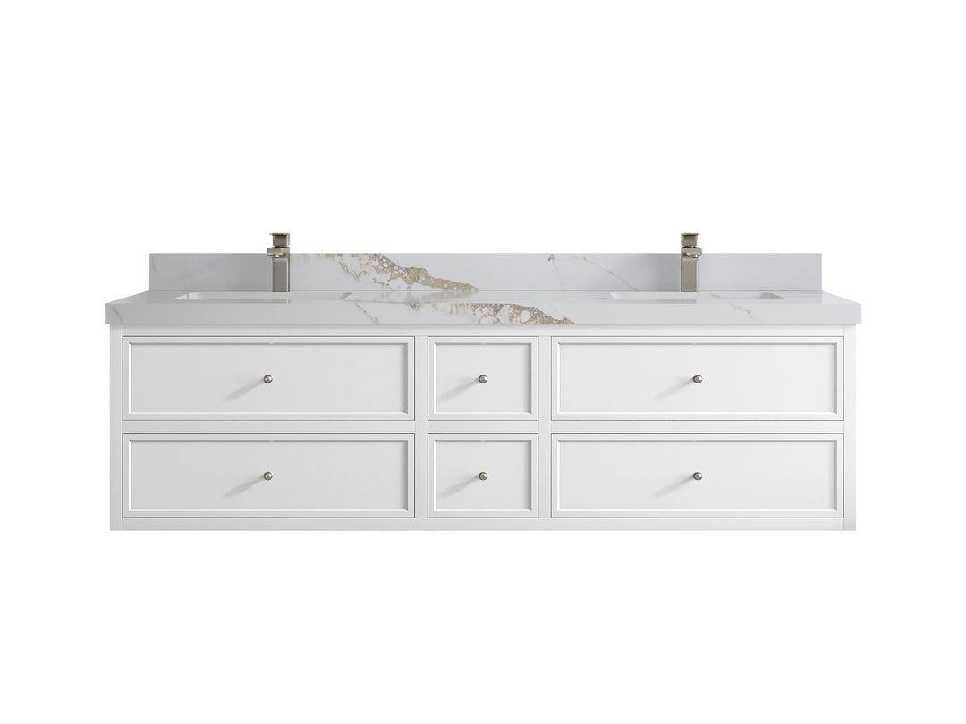 Roswell Floating 72 in. W x 22 in. D Double Sink Bathroom Vanity