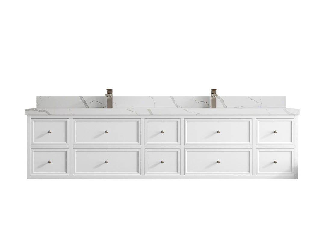 Roswell Floating 84 in. W x 22 in. D Double Sink Bathroom Vanity