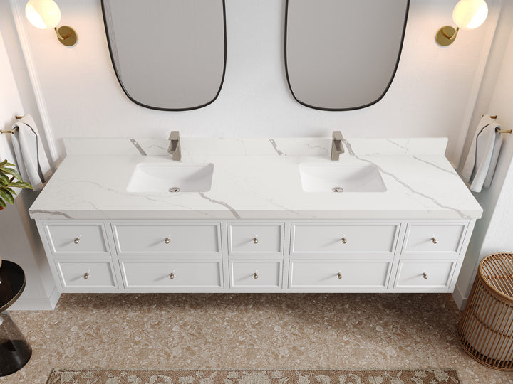 Roswell Floating 84 in. W x 22 in. D Double Sink Bathroom Vanity - photo 16