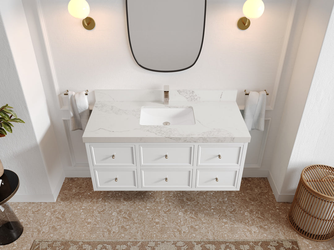 Roswell Floating 48 in. W x 22 in. D Single Sink Bathroom Vanity