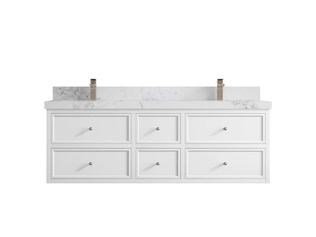 Roswell Floating 60 in. W x 22 in. D Double Sink Bathroom Vanity