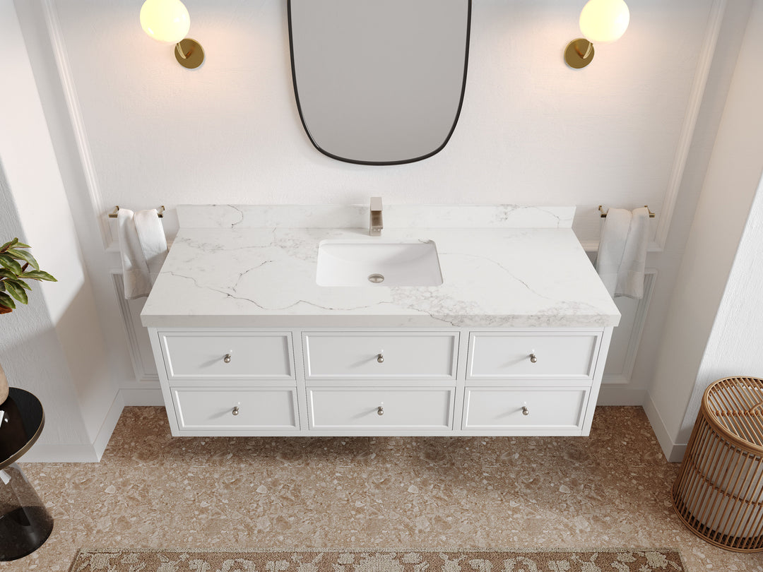 Roswell Floating 60 in. W x 22 in. D Single Sink Bathroom Vanity