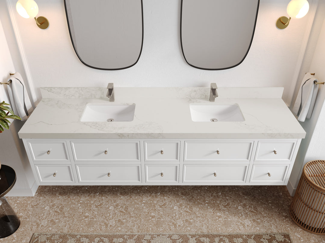 Roswell Floating 84 in. W x 22 in. D Double Sink Bathroom Vanity
