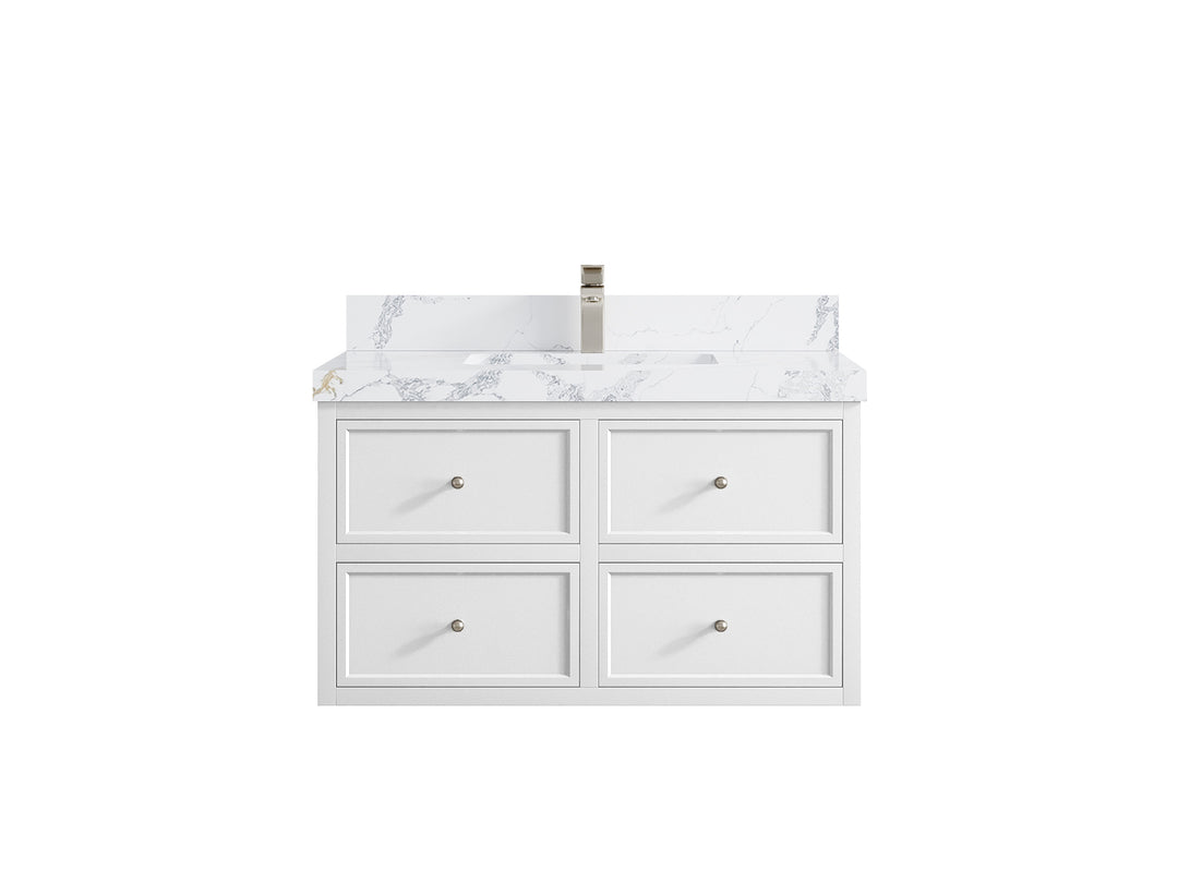 Roswell Floating 36 in. W x 22 in. D Center Sink Bathroom Vanity