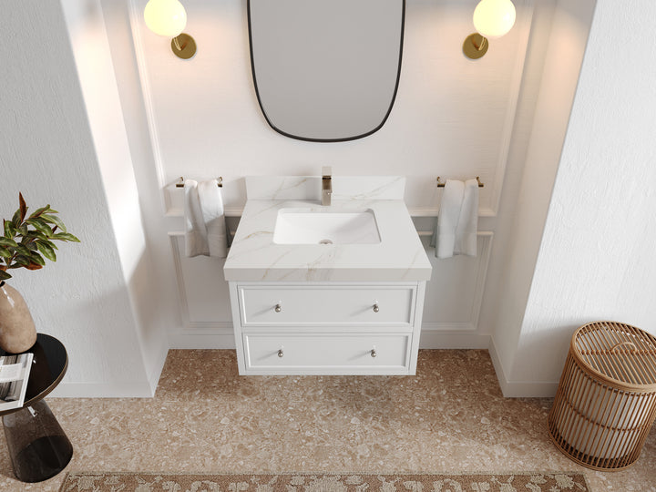 Roswell Floating 30 in. W x 22 in. D Single Sink Bathroom Vanity - photo 22