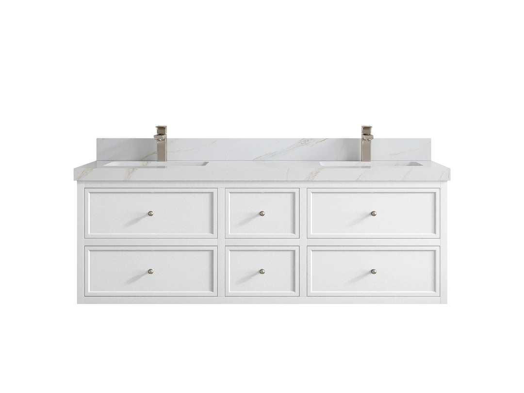 Roswell Floating 60 in. W x 22 in. D Double Sink Bathroom Vanity