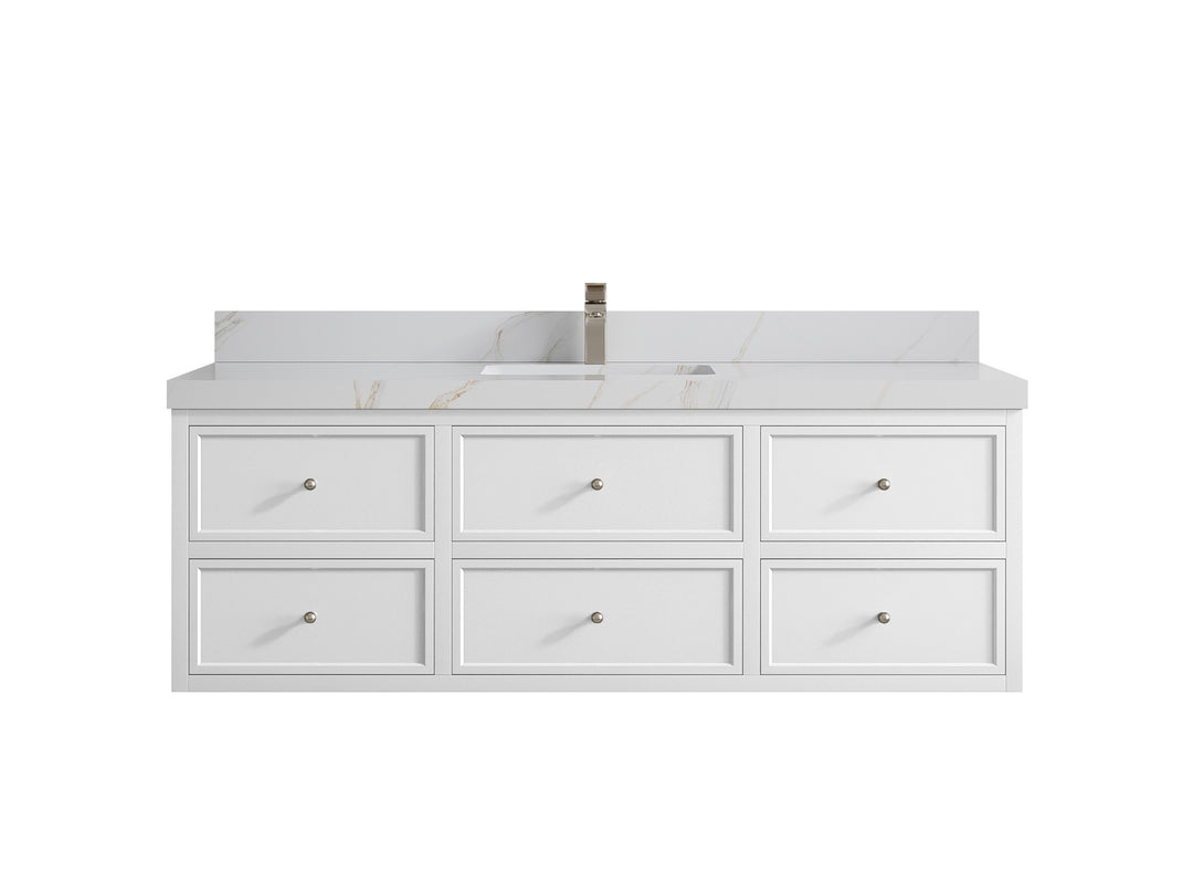 Roswell Floating 60 in. W x 22 in. D Single Sink Bathroom Vanity