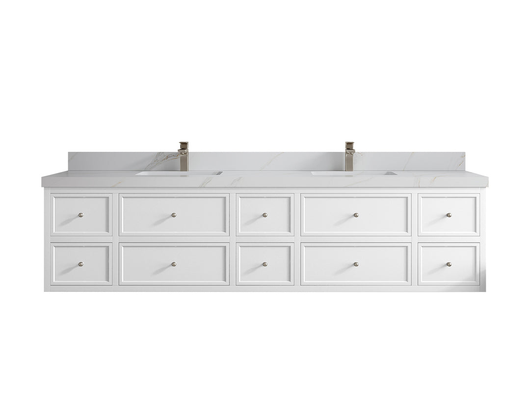 Roswell Floating 84 in. W x 22 in. D Double Sink Bathroom Vanity
