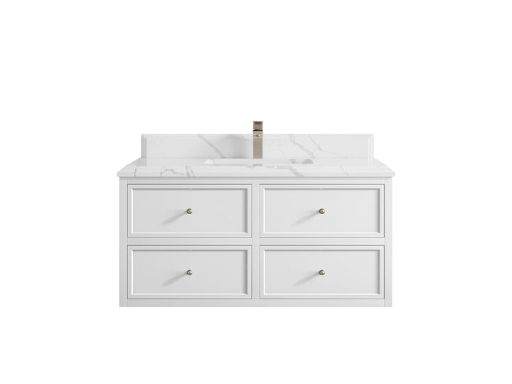 Roswell Floating 42 in. W x 22 in. D Single Sink Bathroom Vanity - photo 25
