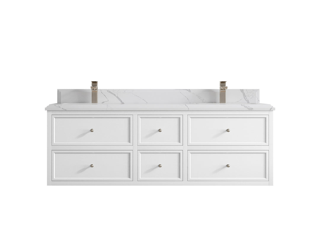 Roswell Floating 60 in. W x 22 in. D Double Sink Bathroom Vanity