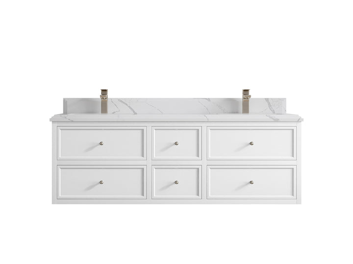 Roswell Floating 60 in. W x 22 in. D Double Sink Bathroom Vanity - photo 25