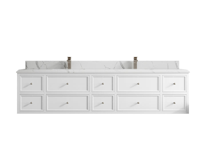 Roswell Floating 84 in. W x 22 in. D Double Sink Bathroom Vanity - photo 25