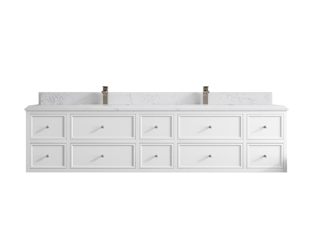 Roswell Floating 84 in. W x 22 in. D Double Sink Bathroom Vanity
