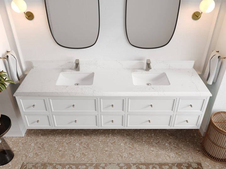 Roswell Floating 84 in. W x 22 in. D Double Sink Bathroom Vanity - photo 26