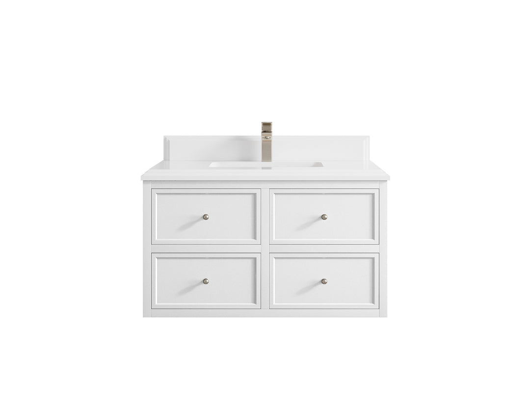 Roswell Floating 36 in. W x 22 in. D Center Sink Bathroom Vanity