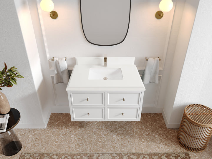 Roswell Floating 36 in. W x 22 in. D Center Sink Bathroom Vanity - photo 28