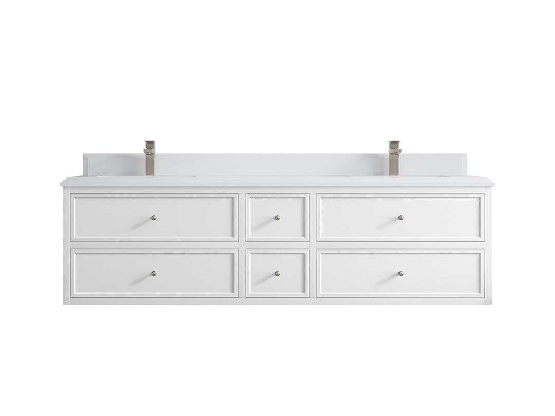 Roswell Floating 72 in. W x 22 in. D Double Sink Bathroom Vanity