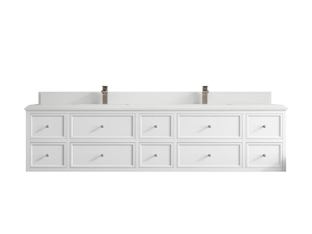 Roswell Floating 84 in. W x 22 in. D Double Sink Bathroom Vanity