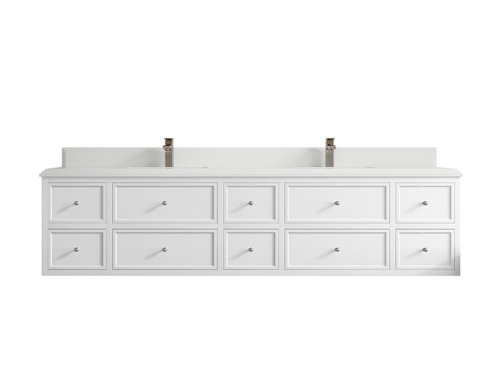 Roswell Floating 84 in. W x 22 in. D Double Sink Bathroom Vanity - photo 29