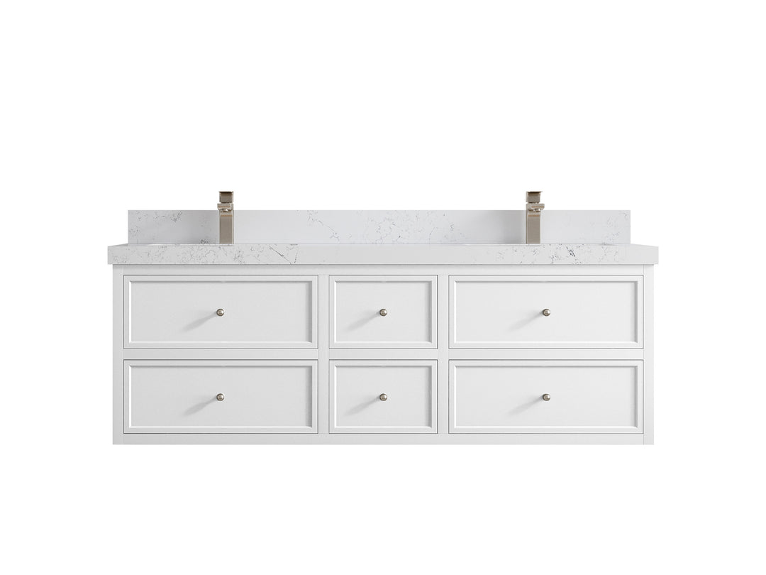 Roswell Floating 60 in. W x 22 in. D Double Sink Bathroom Vanity