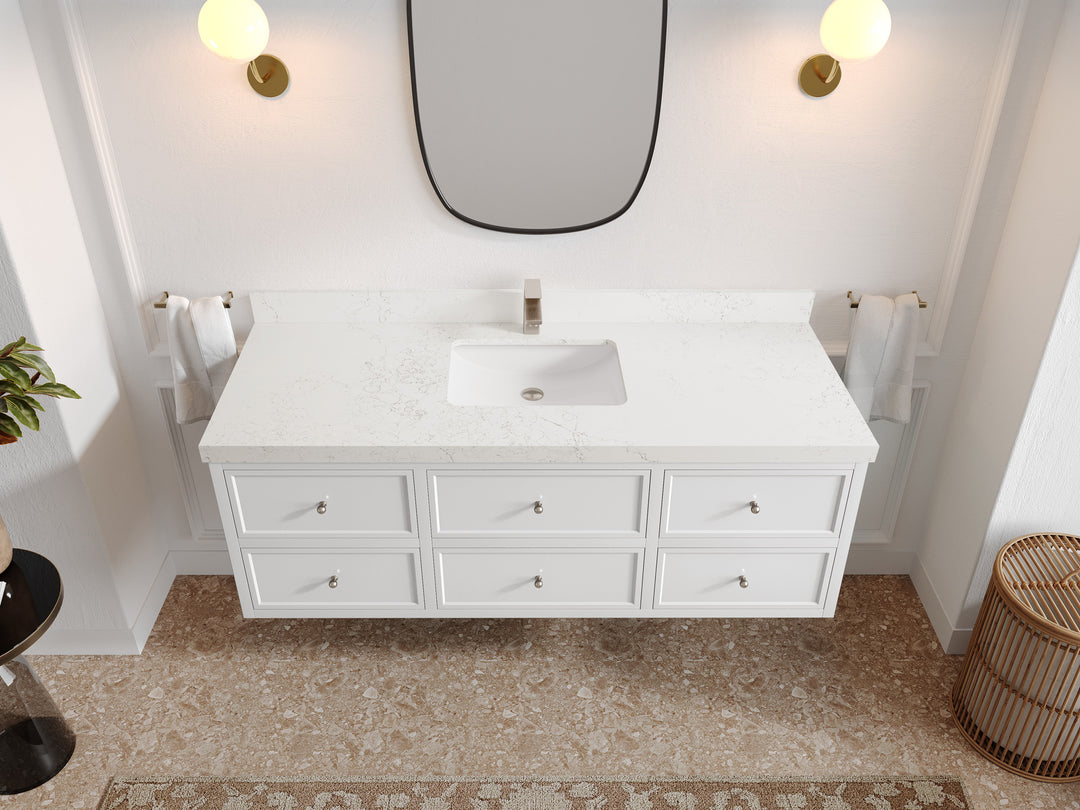Roswell Floating 60 in. W x 22 in. D Single Sink Bathroom Vanity