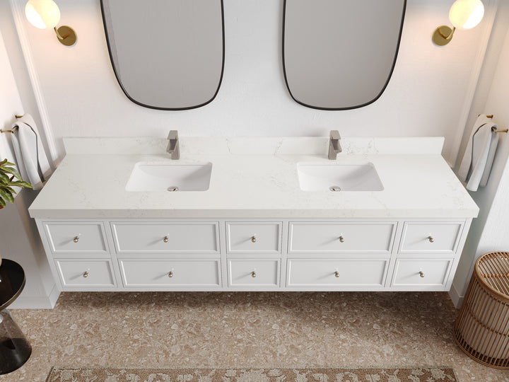 Roswell Floating 84 in. W x 22 in. D Double Sink Bathroom Vanity - photo 30