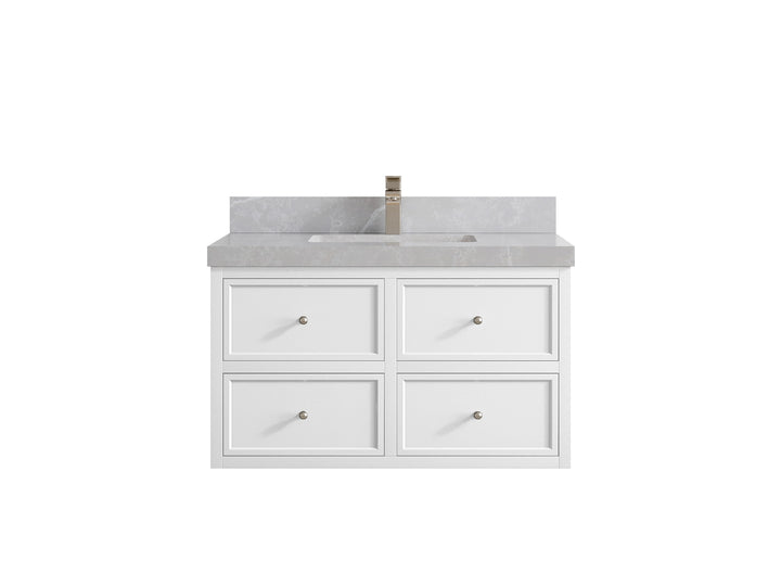 Roswell Floating 36 in. W x 22 in. D Center Sink Bathroom Vanity - photo 33