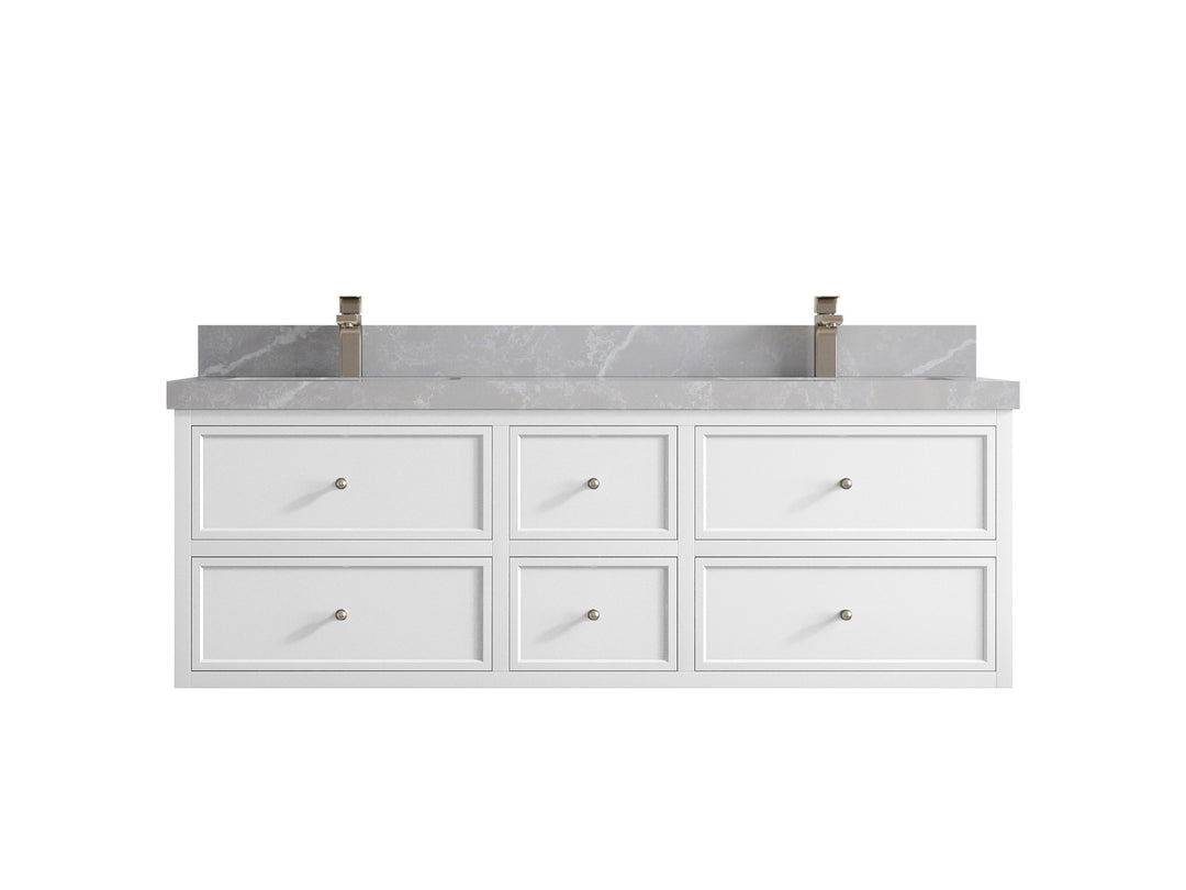 Roswell Floating 60 in. W x 22 in. D Double Sink Bathroom Vanity