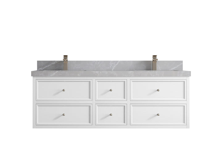 Roswell Floating 60 in. W x 22 in. D Double Sink Bathroom Vanity - photo 33